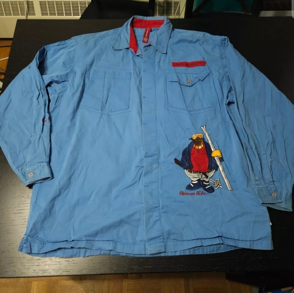 Platinum FUBU Fat Albert & the Junkyard Gang Ski Weekend Shirt Mens XXL Vintage
